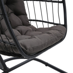 Living and Home Black Garden Hanging Chair - thumbnail 3