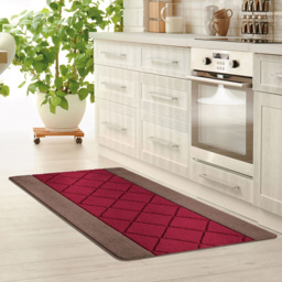 Smart Living Carmela Brown and Red Non-Slip Mat with Gel Backing 40 x 60cm - thumbnail 4