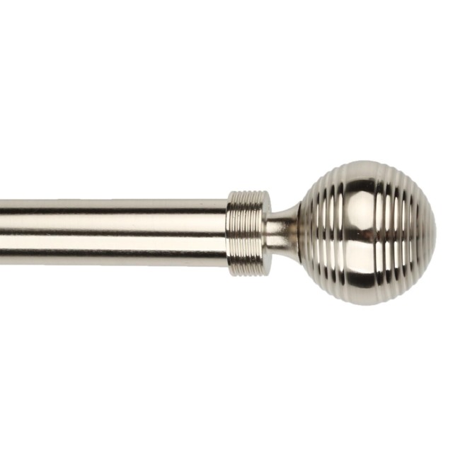 Mayfair 170 to 300cm Extendable Satin Silver Curtain Pole