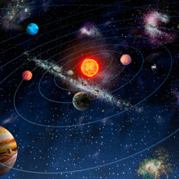 Origin Murals Solar System Multicolour Wall Mural - thumbnail 2