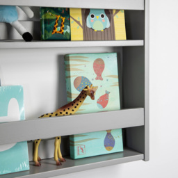 Noa and Nani Hakan Silk Grey 3 Shelf Wall Mounted Bookcase - thumbnail 4
