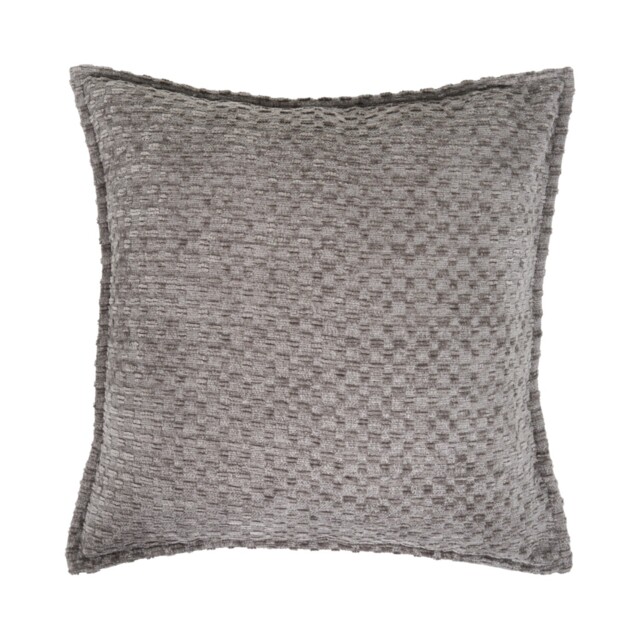 Pack of 2 Odette Chenille Cushion Covers Grey - image 1
