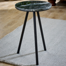 Brooklyn Opal Black Marble Top Side Table