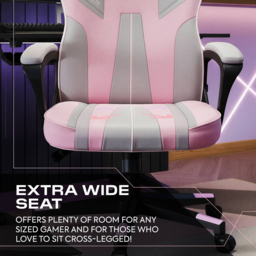 X Rocker Tempest Grey and Pink Office Gaming Chair - thumbnail 2