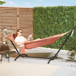 VonHaus Orange Metal Frame Hammock