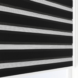 New Edge Blinds Day and Night Black Zebra Roller Blind 85cm - thumbnail 4