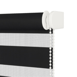New Edge Blinds Day and Night Black Zebra Roller Blind 85cm - thumbnail 3