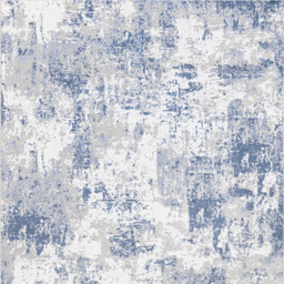 Belvedere White and Blue Distressed Rug 120 x 170cm - thumbnail 1