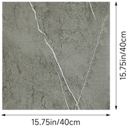 Living and Home Neutral Grey Marble Pattern PVC Wall Sticker 40 x 40cm 10 Pack - thumbnail 3