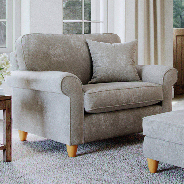 Sinatra Glory Beige Snuggle Chair - image 1
