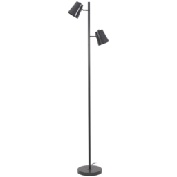 ValueLights Bibi Charcoal Grey 2 Way Adjustable LED Floor Lamp