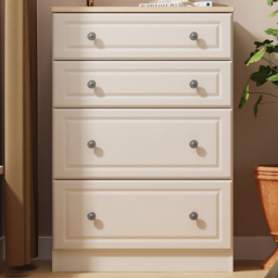 Crowndale Norfolk Kashmir Ash and Bardolino Oak 4 Drawer Deep Chest of Drawers Ready Assembled - thumbnail 1