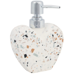 Heart Speckle Soap Dispenser White