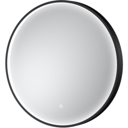 nuie Black Framed LED Touch Sensor Mirror 600mm