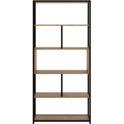 GFW Crue Walnut 5 Shelf Shelving Unit - thumbnail 2