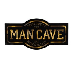 Man Cave LED Monochrome Sign Wall Art - thumbnail 2