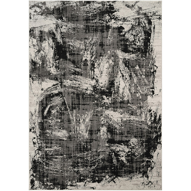 Desire Rugs Mayfair Metallic Sheen Canvas Design Rug Black 170 x 120cm - image 1