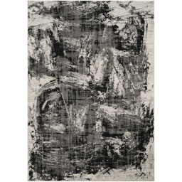 Desire Rugs Mayfair Metallic Sheen Canvas Design Rug Black 170 x 120cm - thumbnail 1