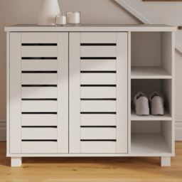 GFW Bodie White 2 Door 3 Shelf Shoe Cabinet