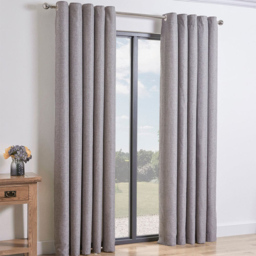 My Home Taylor Silver Blackout Eyelet Curtain 168 x 137cm