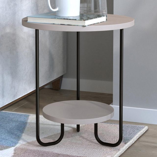 Corro Mocha Grey Modern End Table - image 1