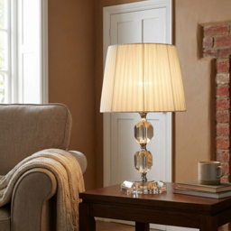 Dual Crystal Ball  Ivory Table Lamp - thumbnail 4