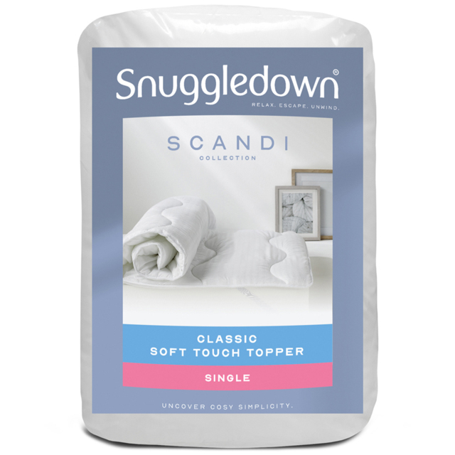 Snuggledown Scandinavian Single Hollowfibre Medium Support Mattress Topper - image 1