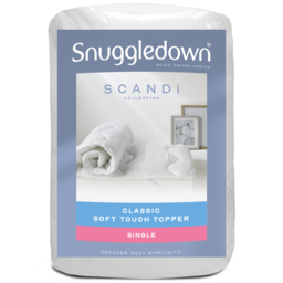 Snuggledown Scandinavian Single Hollowfibre Medium Support Mattress Topper