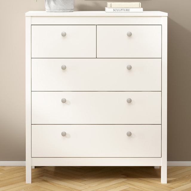 Florence Madrid 5 Drawer White Chest of Drawers - image 1