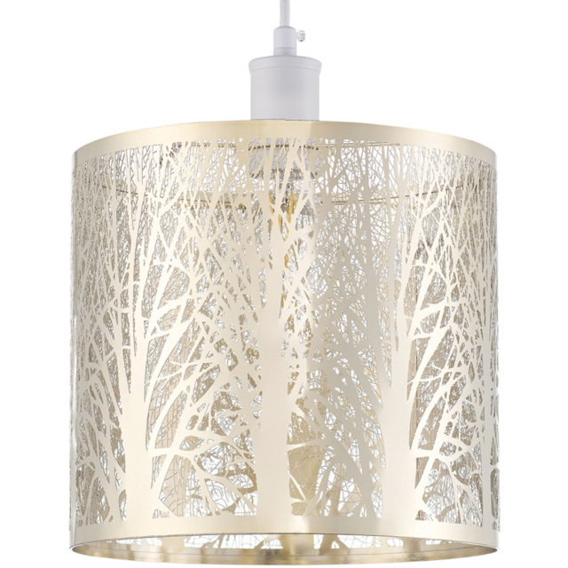 Happy Homewares Brushed Gold Metal Forest Ceiling Pendant Shade - image 1