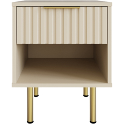 GFW Nervata Single Drawer Cream Lamp Table - thumbnail 4