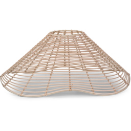 ValueLights Harlow Natural Wavy Rattan Ceiling Pendant Shade - thumbnail 1