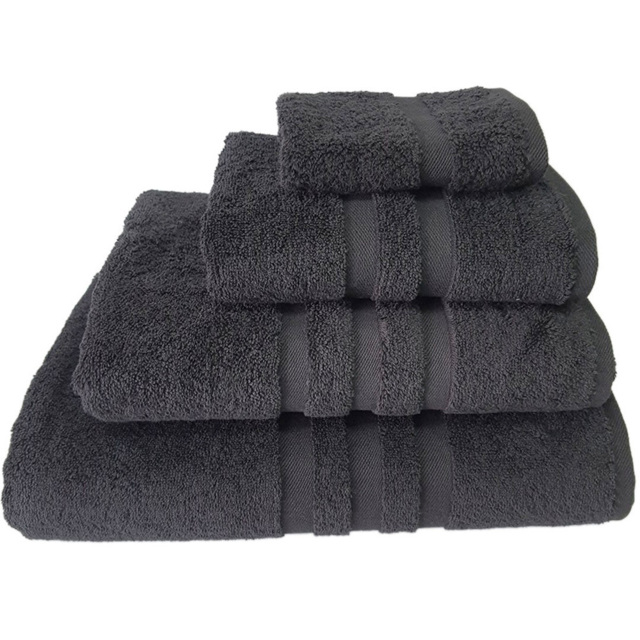 Turkish Cotton Black Terry Dobby Bath Towel