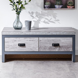 GFW Boston 2 Drawer Grey Coffee Table