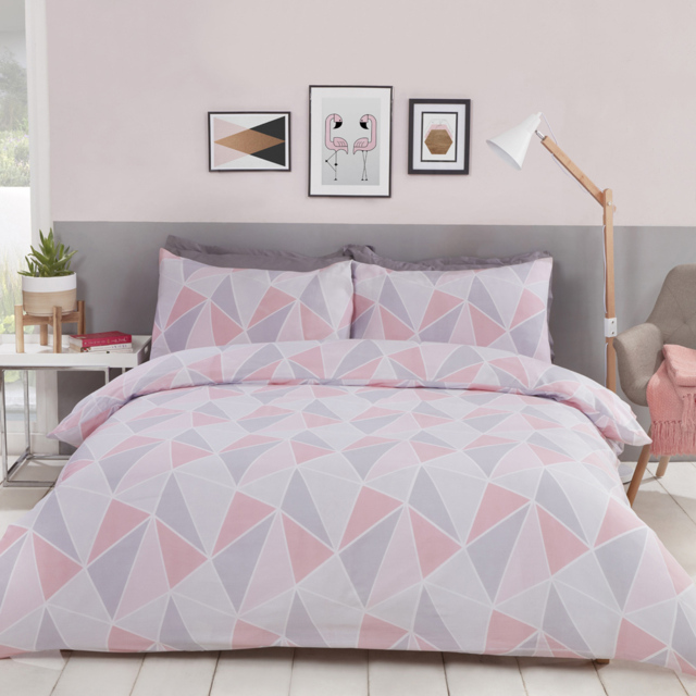 Rapport Home Leo King Pink Duvet Set - image 1