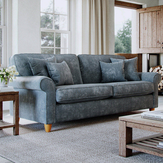 Sinatra Glory Steel 3 Seater Large Sofa - image 1