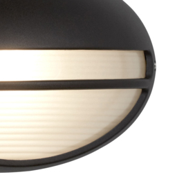 Lighting Collection IP44 Harbourline Black Outdoor Wall Light - thumbnail 4