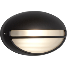 Lighting Collection IP44 Harbourline Black Outdoor Wall Light - thumbnail 3