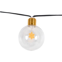 10 Warm White LED Clear Christmas Neon Bulb String Light 3.2m - thumbnail 3