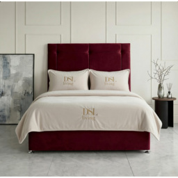 DS Living Kingsley Maroon Double Plush Divan Bed - thumbnail 4
