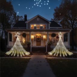 Xmas Haus 1010 Warm White LED Waterfall Light Chain Christmas Decoration 7m
