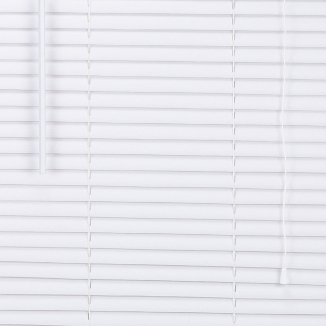 White PVC Wood Effect Venetian Blind 60 x 152cm - image 1