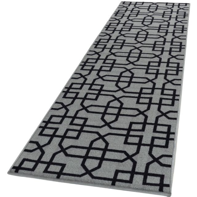 Smart Living Siam Grey and Black Non-Slip Mat with Gel Backing 80 x 150cm - image 1