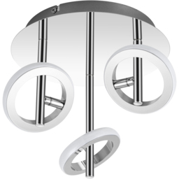 Cosylyte Holdon 3 Ring LED Chrome Spotlight Ceiling Drop Rod