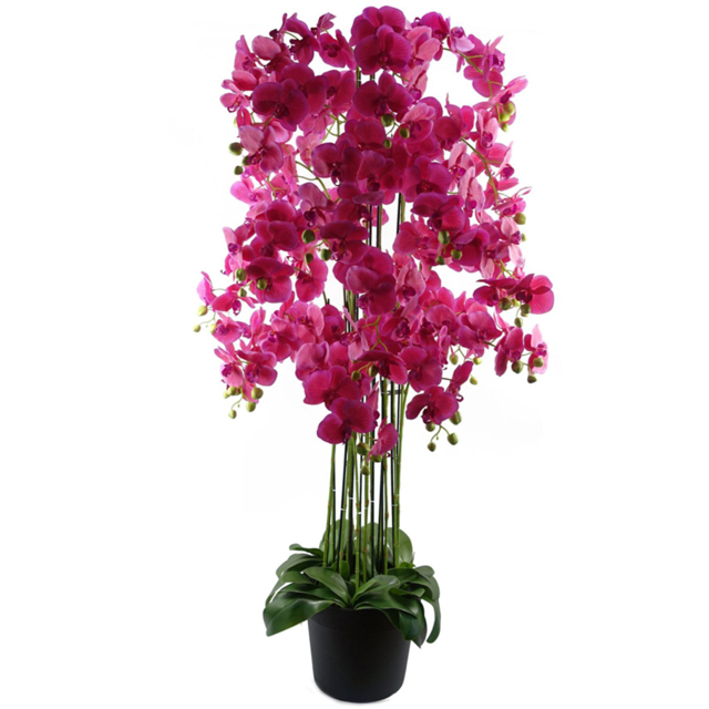 Leaf Giant Pink Orchid Artificial Plant in Pot 5ft - image 1