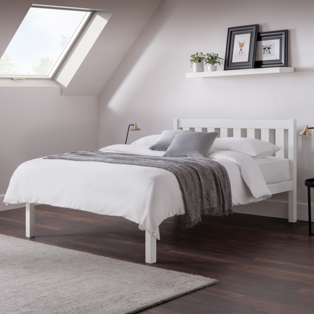 Julian Bowen Luna Double Surf White Bed - image 1