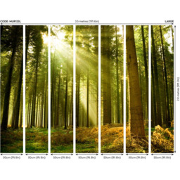 Origin Murals Spruce Forest Green Wall Mural - thumbnail 3