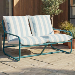 Kettler Cloud Relaxer 2 Seater Nordic Blue Garden Sofa with Cushion