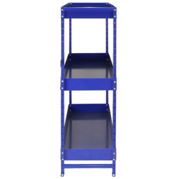 MonsterShop 3 Shelf Blue Lightning Metal Van Shelving Rack Set of 2 - thumbnail 2