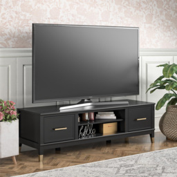 Dorel Home Westerleigh 2 Door 2 Shelf Black TV Stand - thumbnail 4